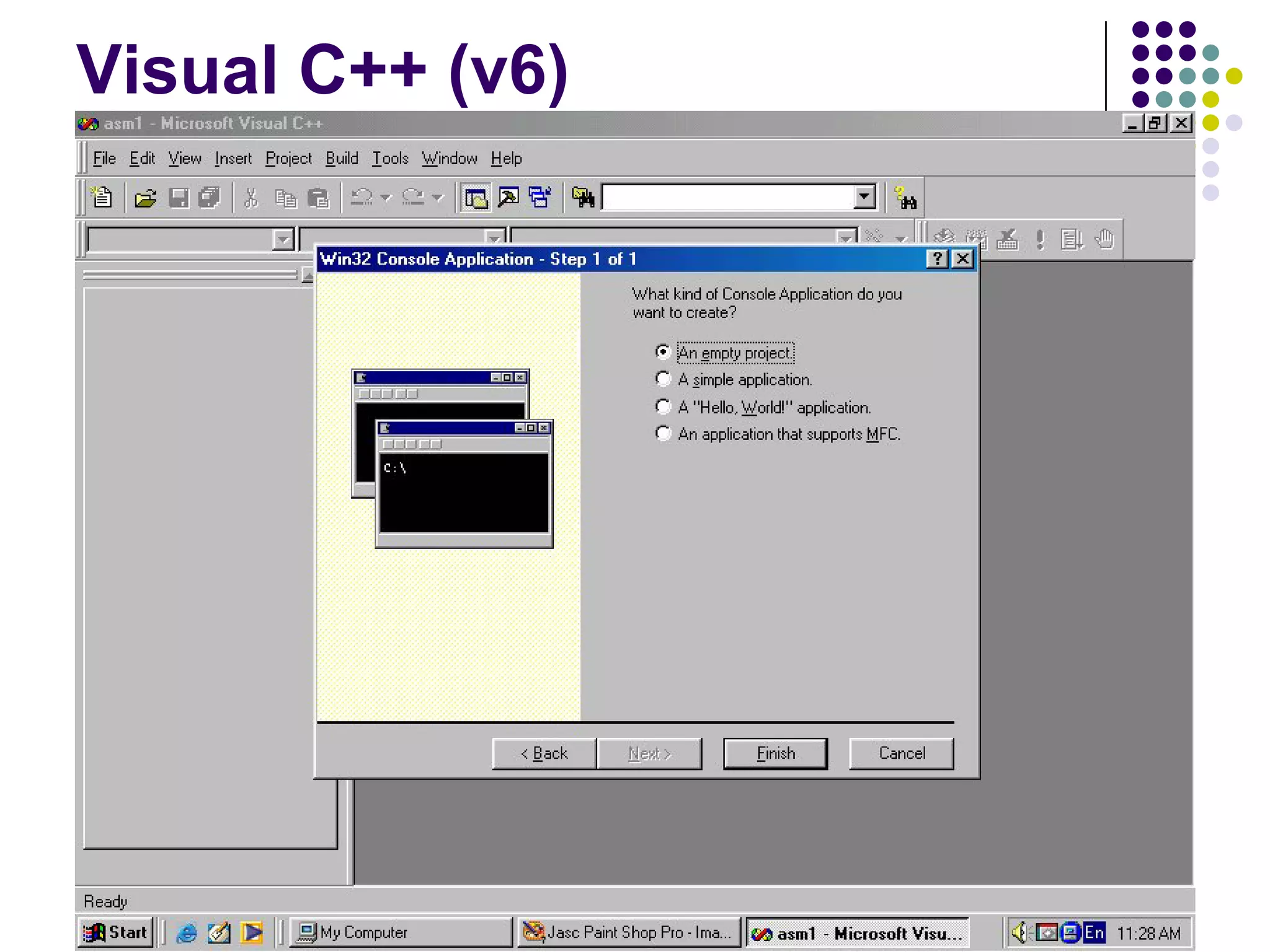 C dili ile programlama Öğr. Gör. Serkan KORKMAZ 19
Visual C++ (v6)
 