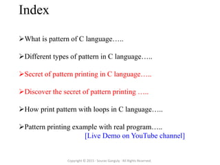 C program language tutorial pattern printing | PPTX | Programming ...