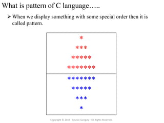 C program language tutorial pattern printing | PPT