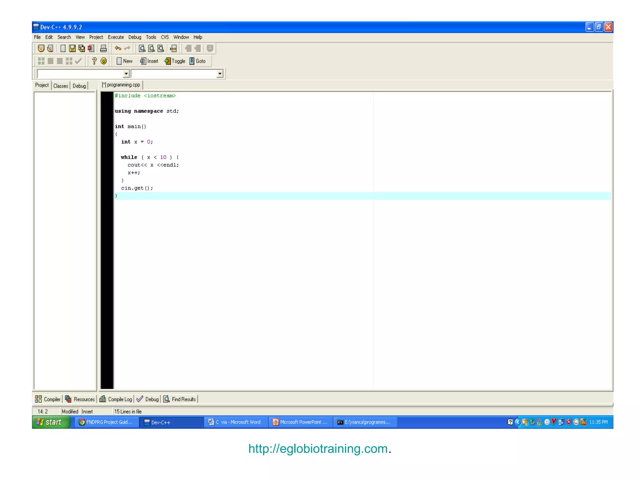 http://eglobiotraining.com.
 