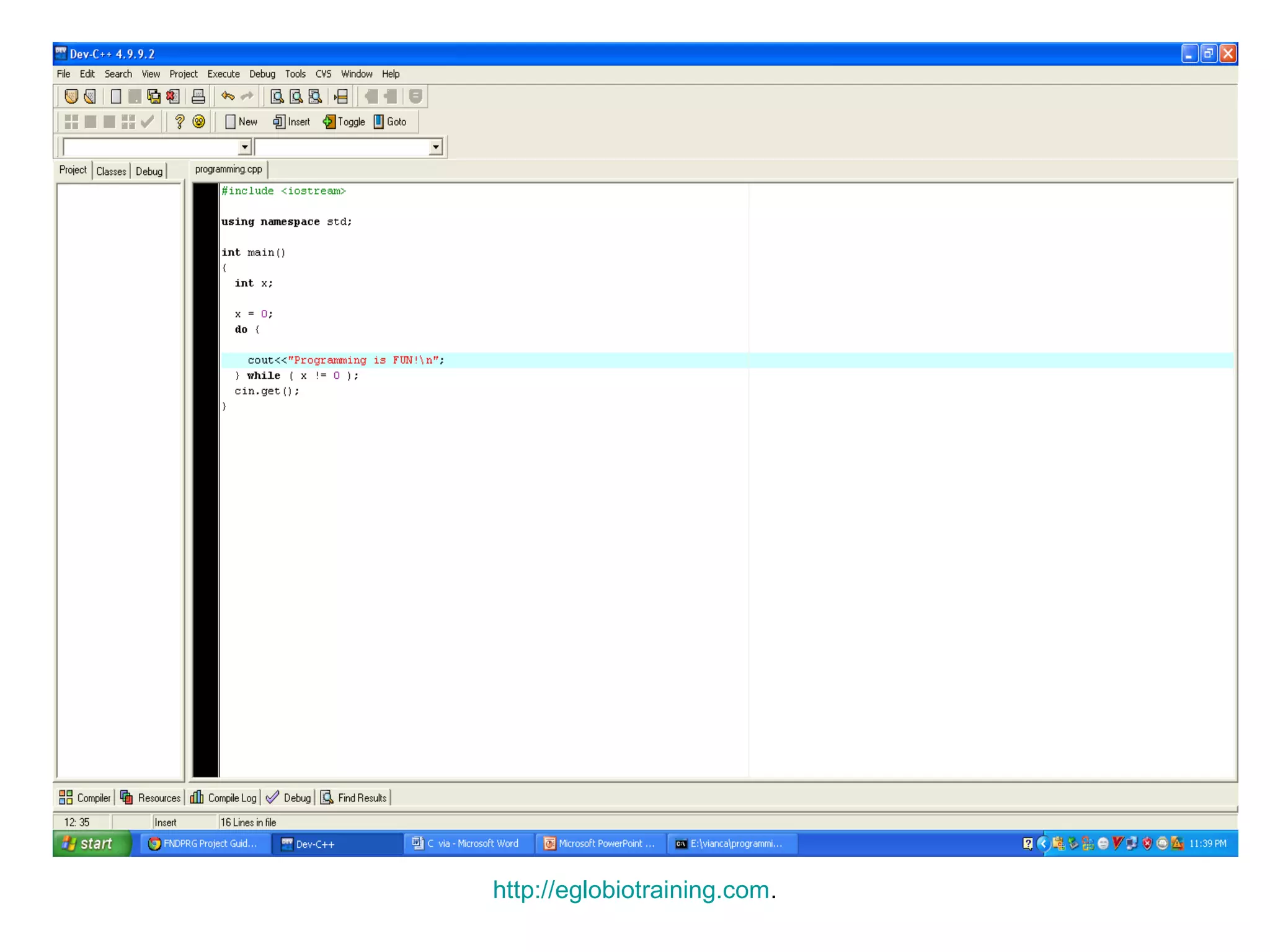 http://eglobiotraining.com.
 