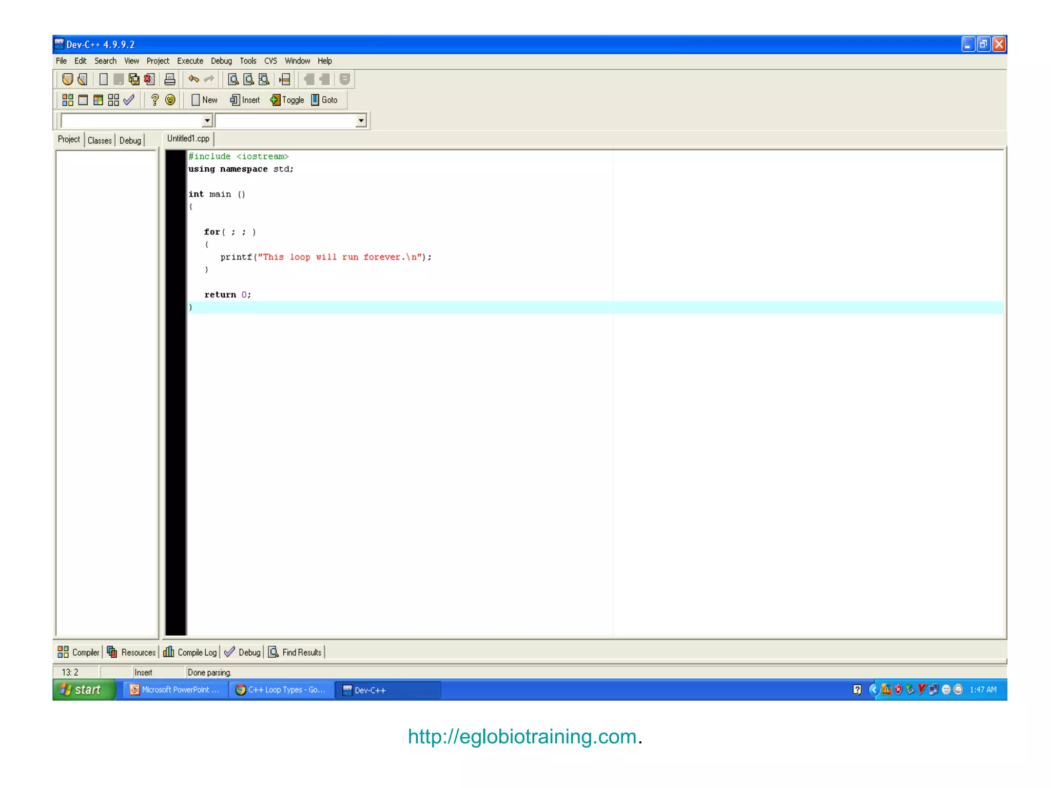 http://eglobiotraining.com.
 