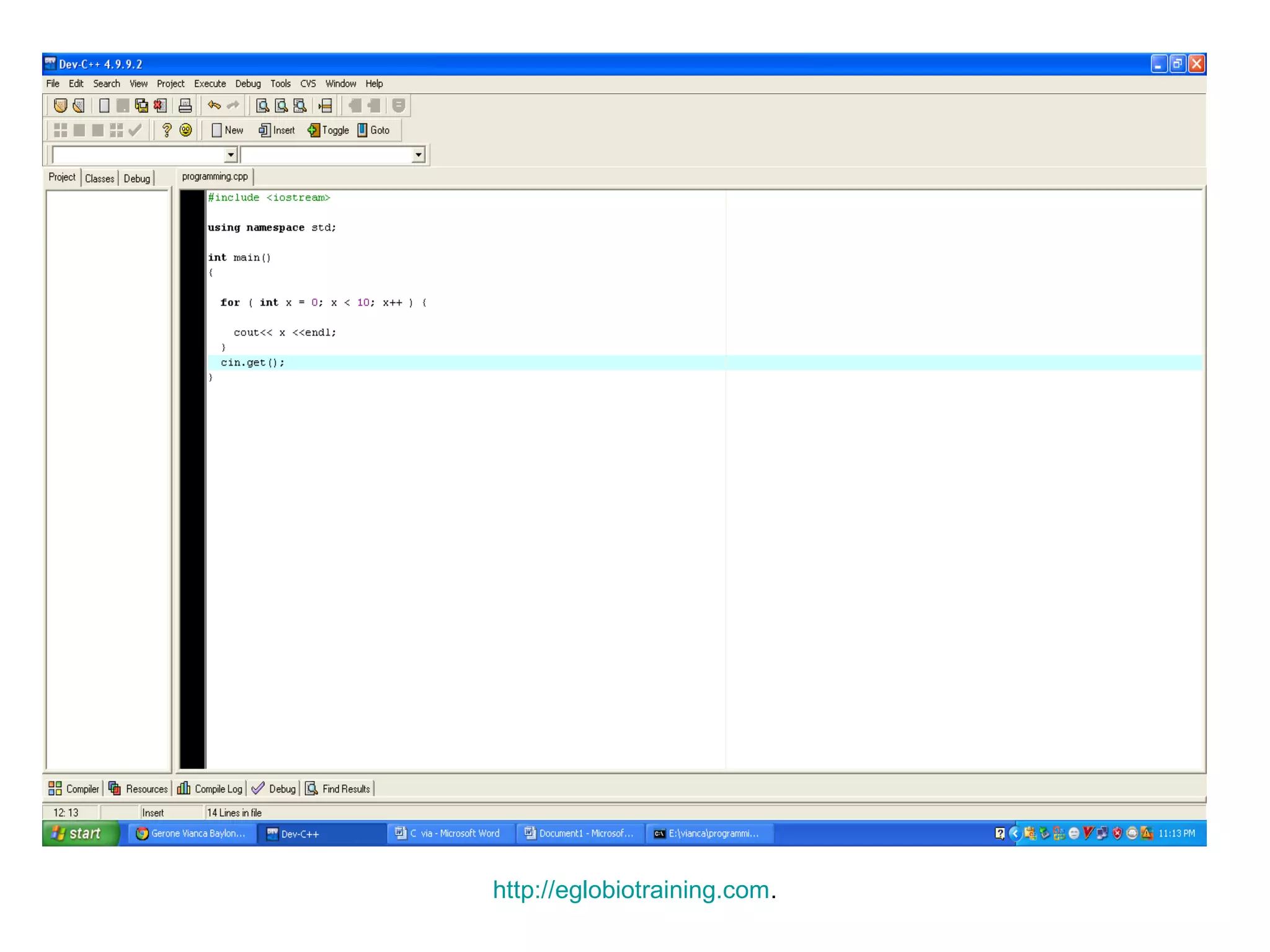 http://eglobiotraining.com.
 