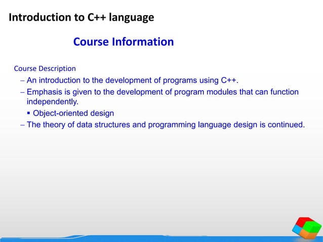 Complete C++ programming Language Course | PPT