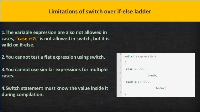 If-else and switch-case