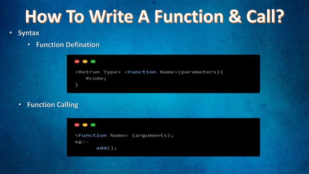 function in c programming.pptx | Web Development | Internet