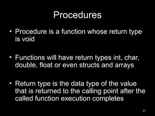 Function Return Types In C C programming this ppt has overview of c,datatypes and operators | PPT