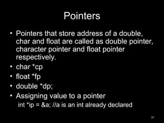 C programming this ppt has overview of c,datatypes and operators | PPT