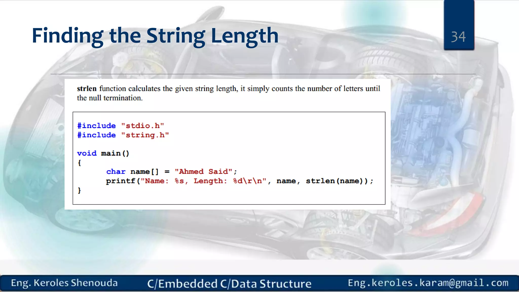 Finding the String Length 34
 
