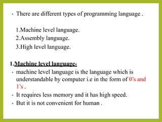 C programming Ms. Pranoti Doke | PPT