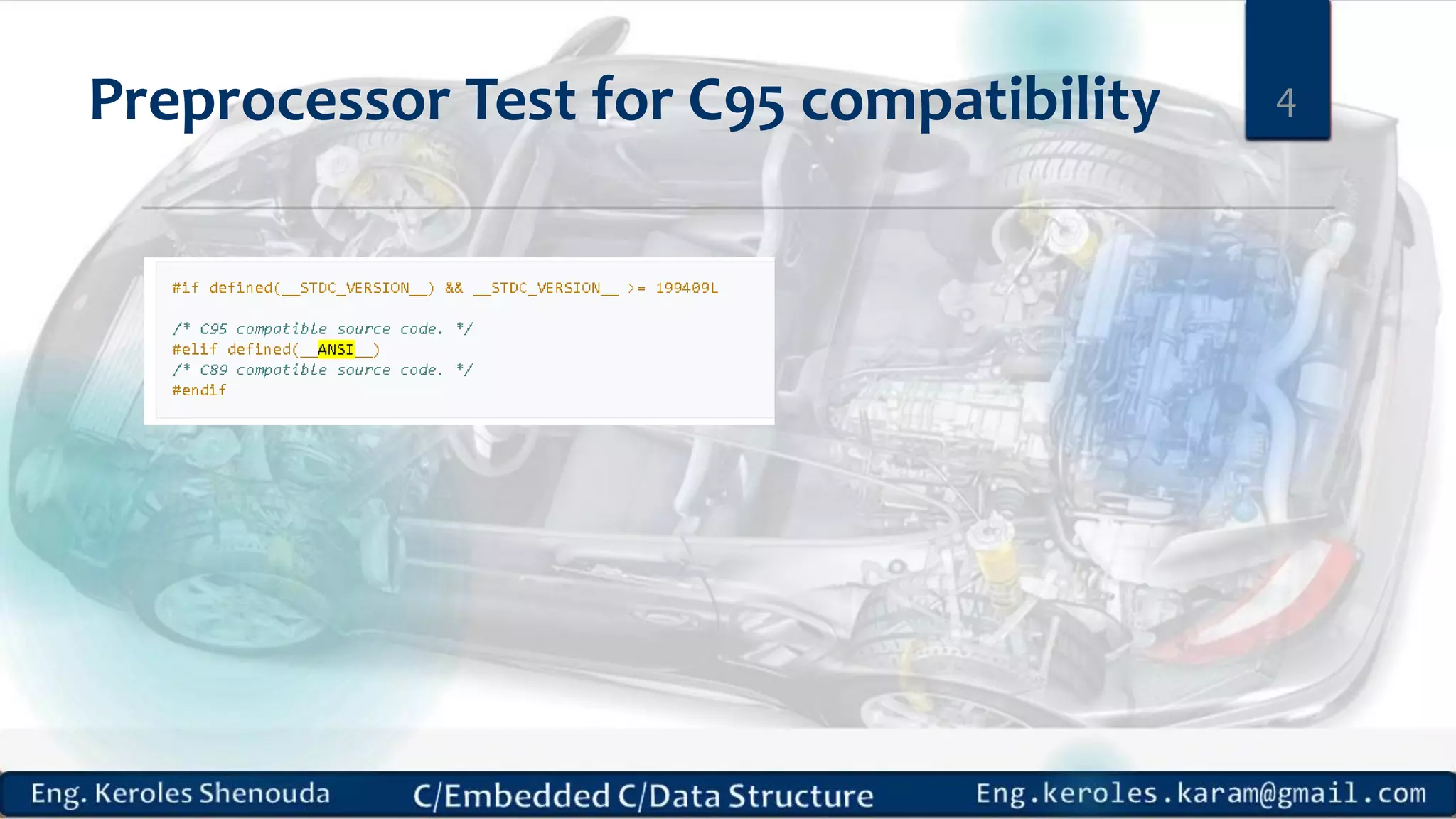 Preprocessor Test for C95 compatibility 4
 