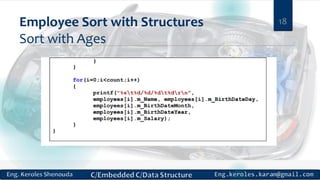 Employee Sort with Structures
Sort with Ages
18
 