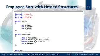 Employee Sort with Nested Structures 23
 