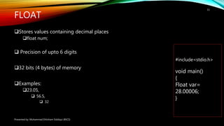 C programming Tutorial Session 2 | PPT