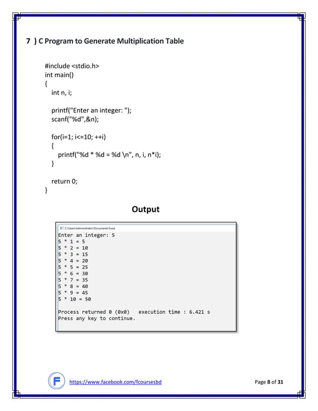 C programming 28 program | PDF