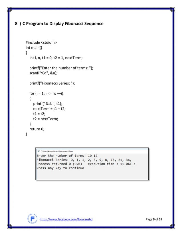 C programming 28 program | PDF | Programming Languages | Computing
