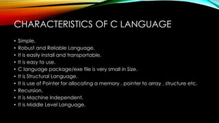 C programming Basics | PPT