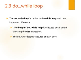 C Programming: Control Structure | PPT