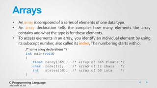 C programming & data structure [arrays & pointers] | PPT