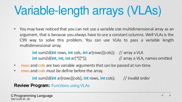 c programming data structure arrays pointers c array size
