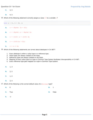 C# programming datatypes | PDF
