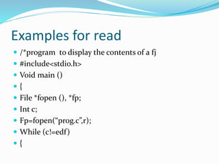 C programming disk file reading and writing | PPT