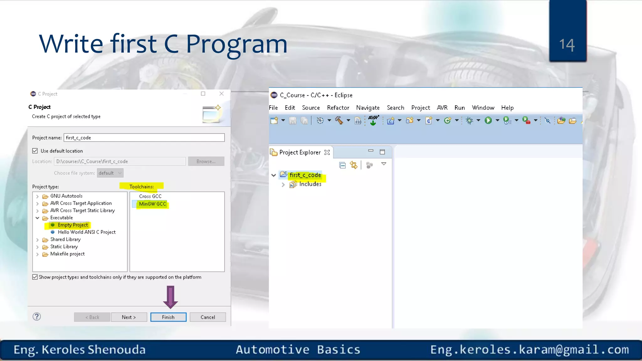 Write first C Program 14 