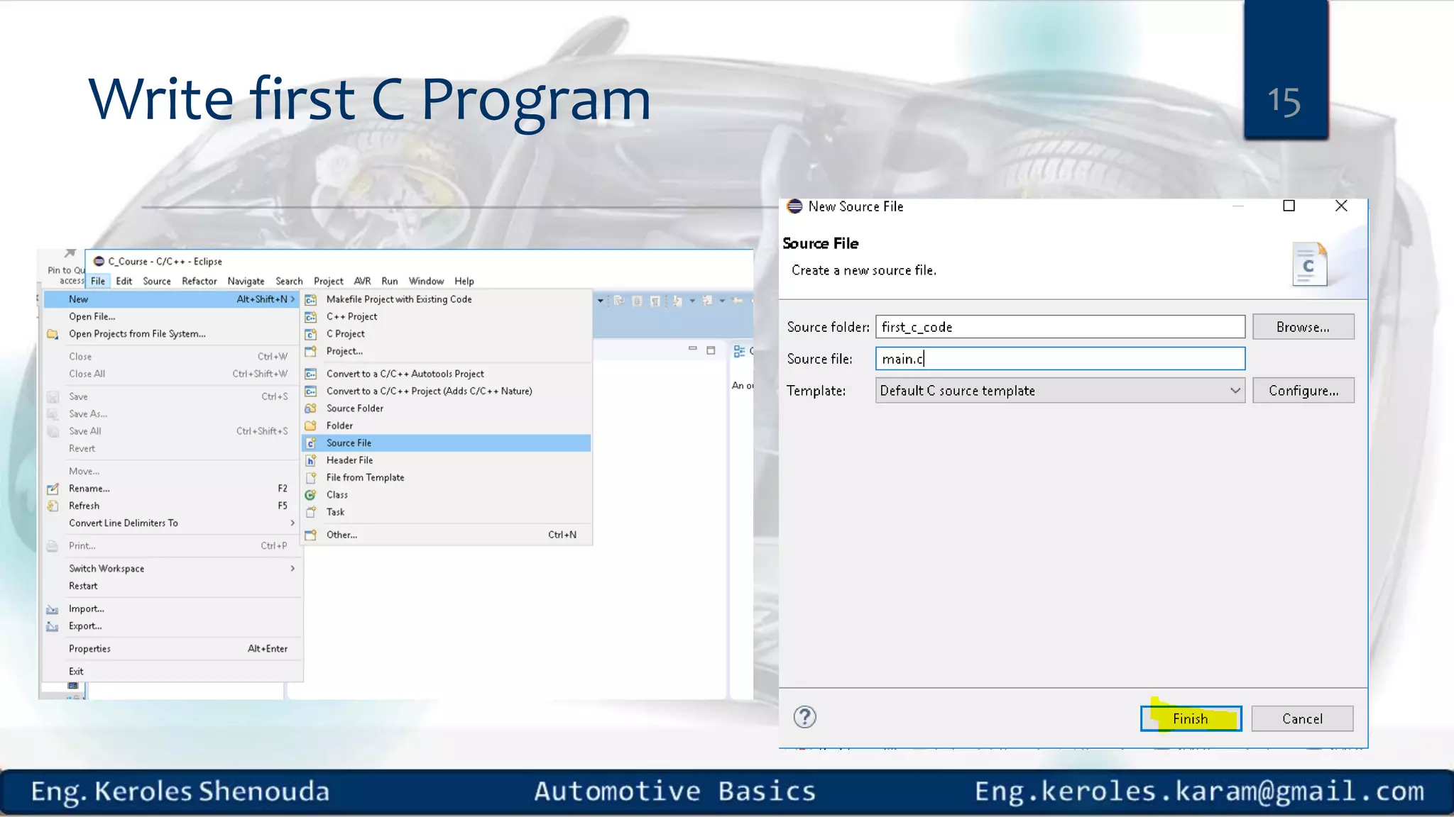 Write first C Program 15 
