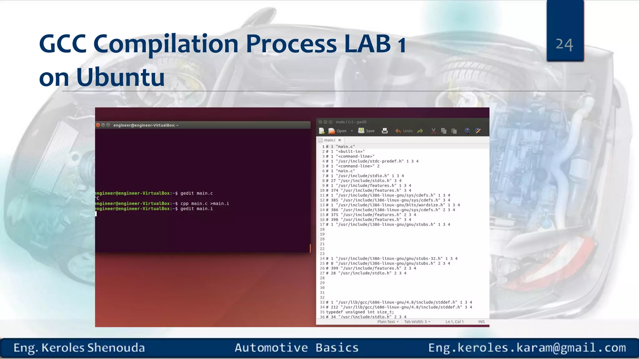 GCC Compilation Process LAB 1 on Ubuntu 24 