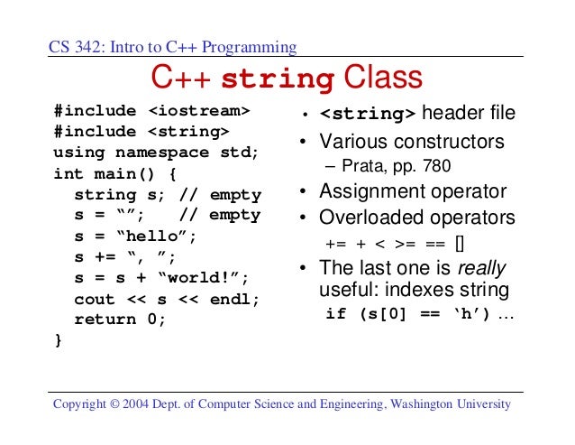 C++ programming intro