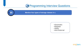 40 r programming interview questions | pdf | r... Top 40 C Programming Interview Questions | PPTX