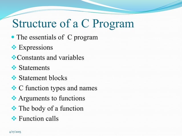 C programming language | PPT