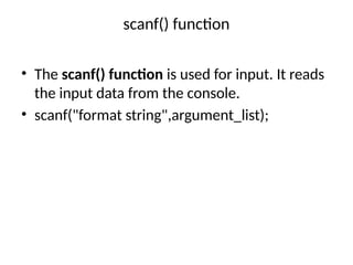 INTRODUCTION TO : C Programming Language | PPTX