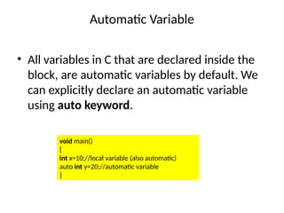 INTRODUCTION TO : C Programming Language | PPTX