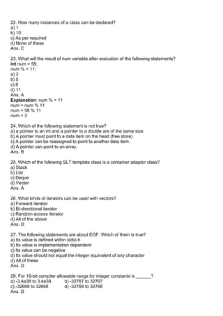 C Language MCQ Programming Theory Questions | PDF