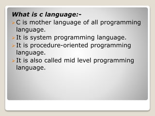 C Programming Language Tutorial for beginners - JavaTpoint | PPT