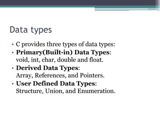 C programming language tutorial | PPTX | Programming Languages | Computing