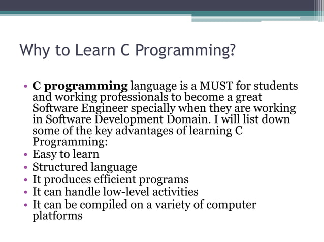 C programming language tutorial | PPTX