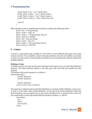 C programming notes | PDF