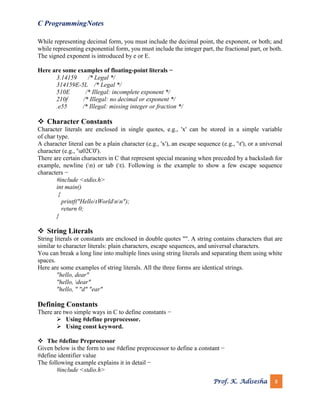 C programming notes | PDF