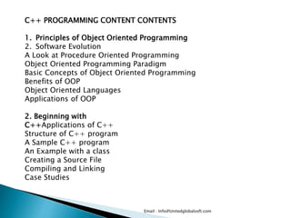 C++ programming Online Training in Hyderabad | PPTX