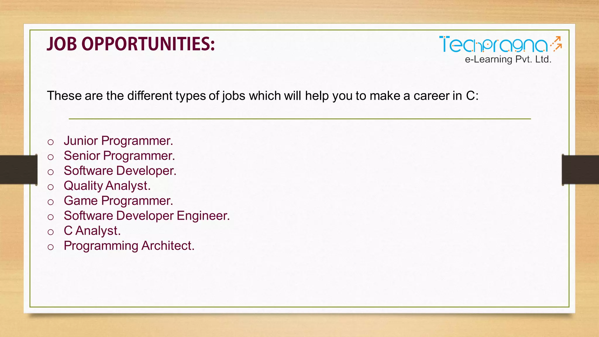 C programming presentation | PPT