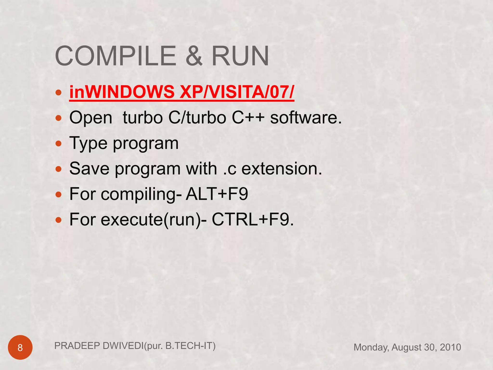 C programming slide c01 | PPTX