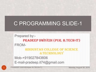 C programming slide c01 | PPTX