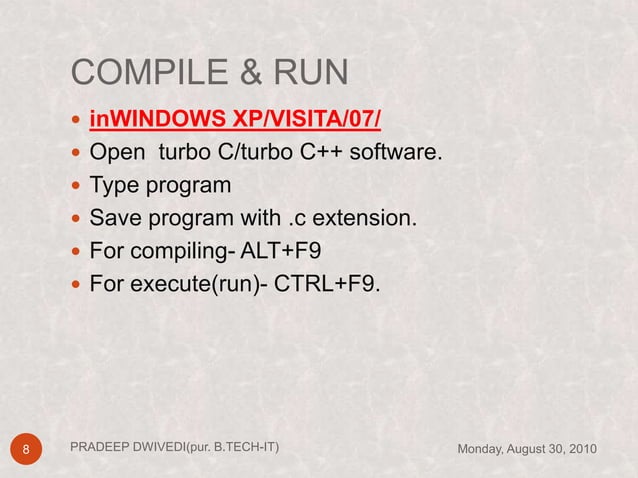 C programming slide c01 | PPTX