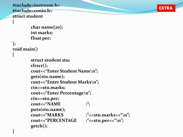 C++ programming structure & union | PPT