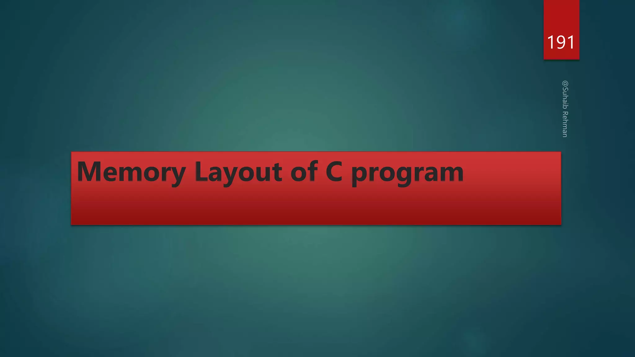 Memory Layout of C program
191
 