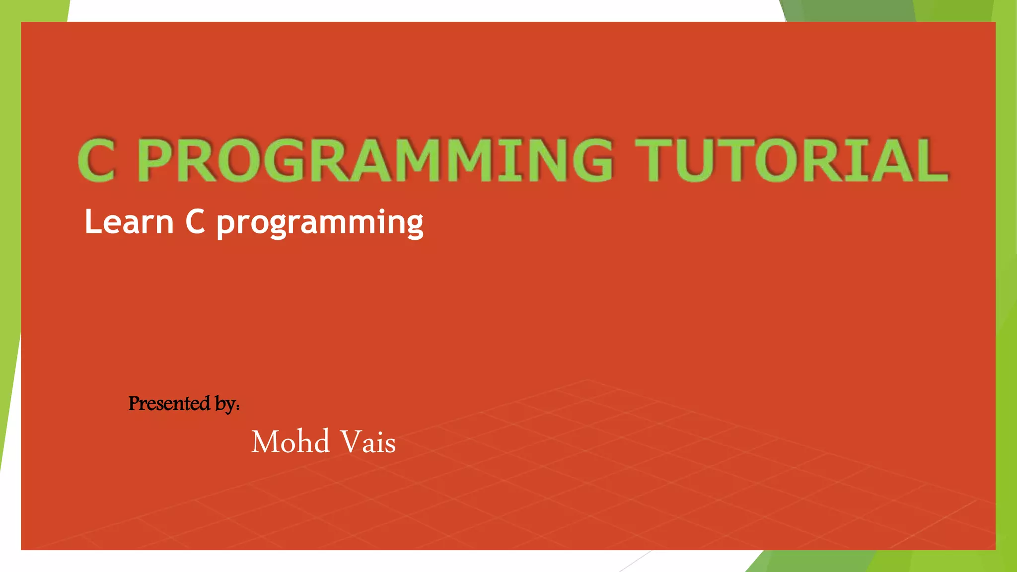 C programming tutorial | PPT