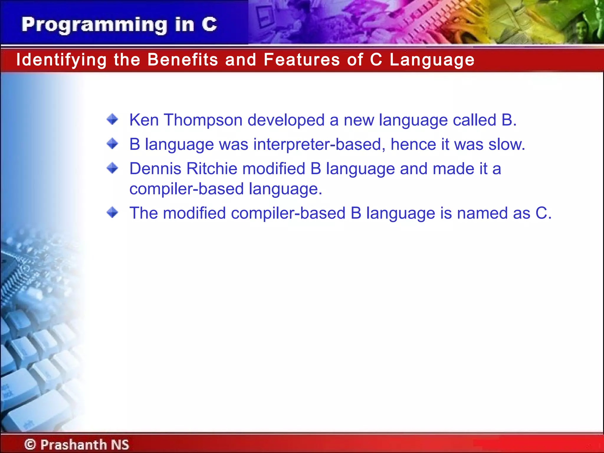 C programming unit 01 | PPT