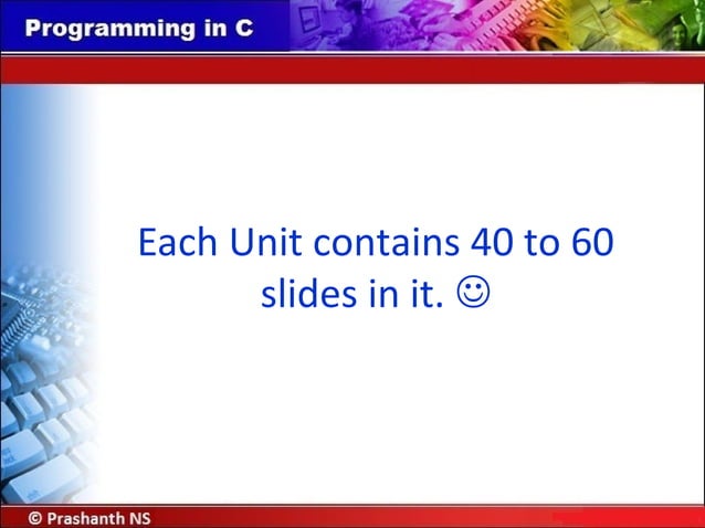 C programming unit 01 | PPT